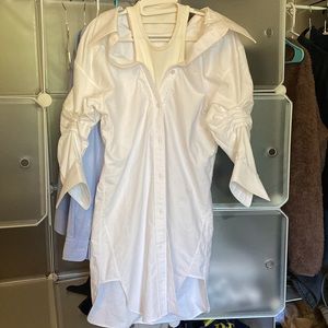Alexander Wang off-shoulder shirt dress